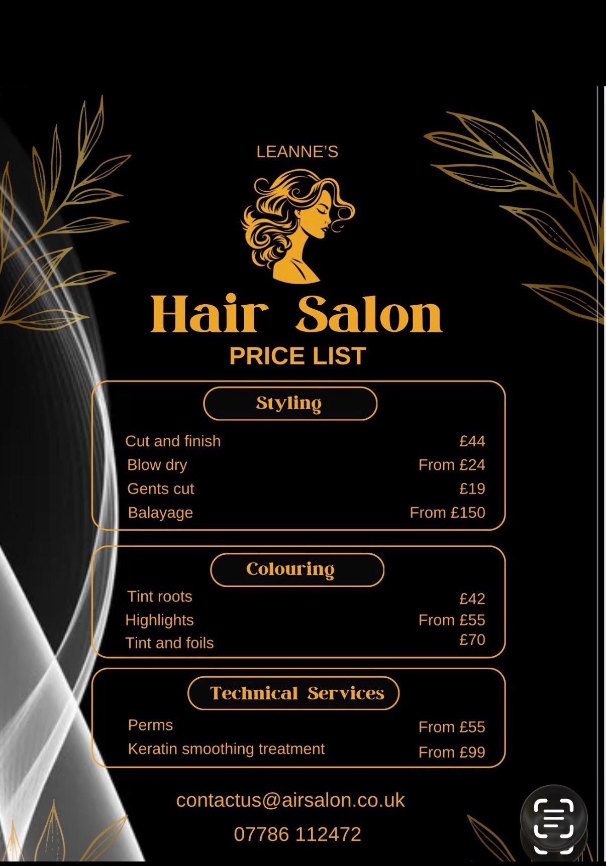 Image of inside salon